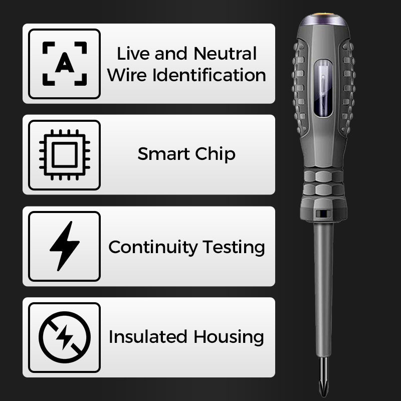 Cacciavite Magnetico Ad Alta Coppia 2-in-1 con Rilevatore di Elettricità