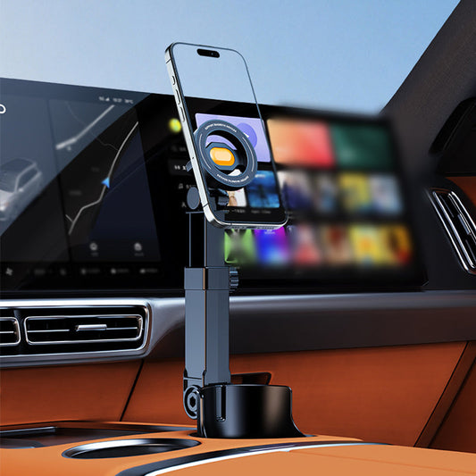 Supporto Telefono per Portabicchieri Auto – Regolabile 360°, Magnete N52 Potente, Uso con Una Mano, Compatibile con Tutti i Telefoni, Modelli Magnetico e a Morsetto per Guida Sicura
