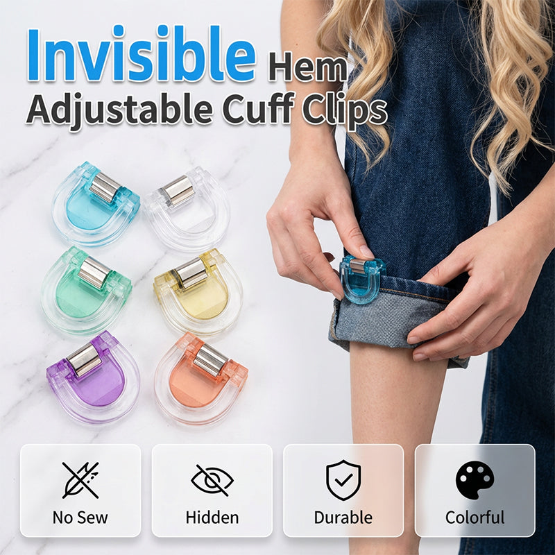 Clip regolabili per orlo pantaloni