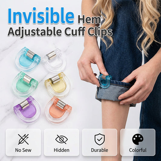 Clip regolabili per orlo pantaloni