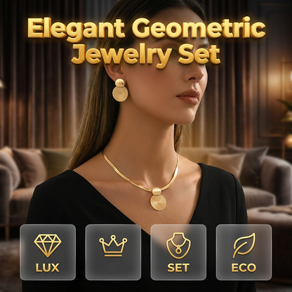 🎁Novità 2026: Sconto del 60%💥 Set collana e orecchini Modern Chic – Finitura oro, design geometrico e leggerezza – perfetto per un tocco di eleganza quotidiana o come regalo – include pezzi coordinati per un look raffinato 💫