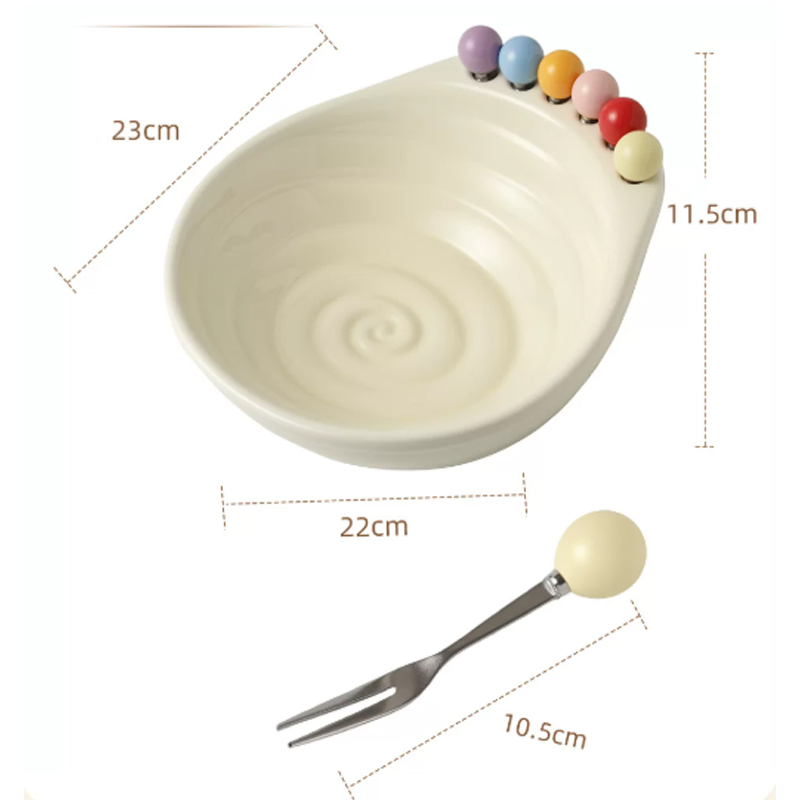 Ciotola Porta Snack a Forma di Piede con Forchettine da Frutta Integrate