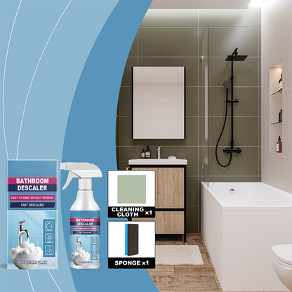 🛁✨ Eén spray, hele badkamer schoon! Alles-in-één reinigingsset voor hardnekkig badkamervuil – spray, wacht, spoel weg!