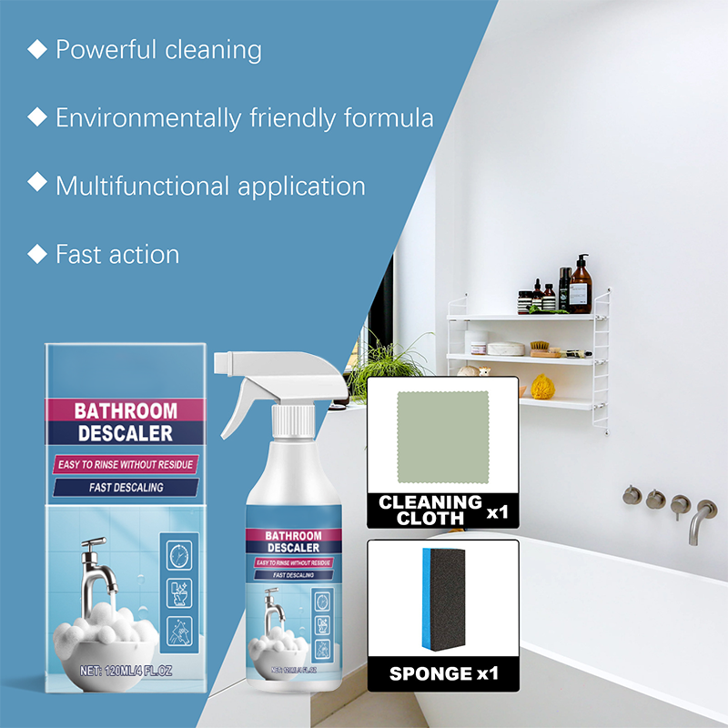 🛁✨ Eén spray, hele badkamer schoon! Alles-in-één reinigingsset voor hardnekkig badkamervuil – spray, wacht, spoel weg!