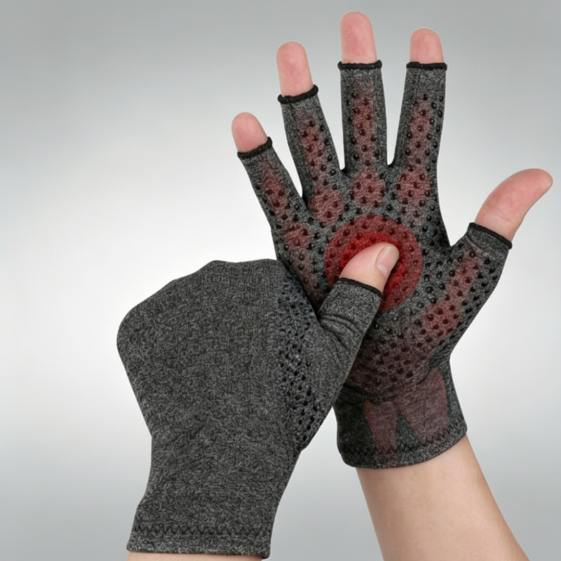 Guanti a Compressione per Artrite con Grip Antiscivolo