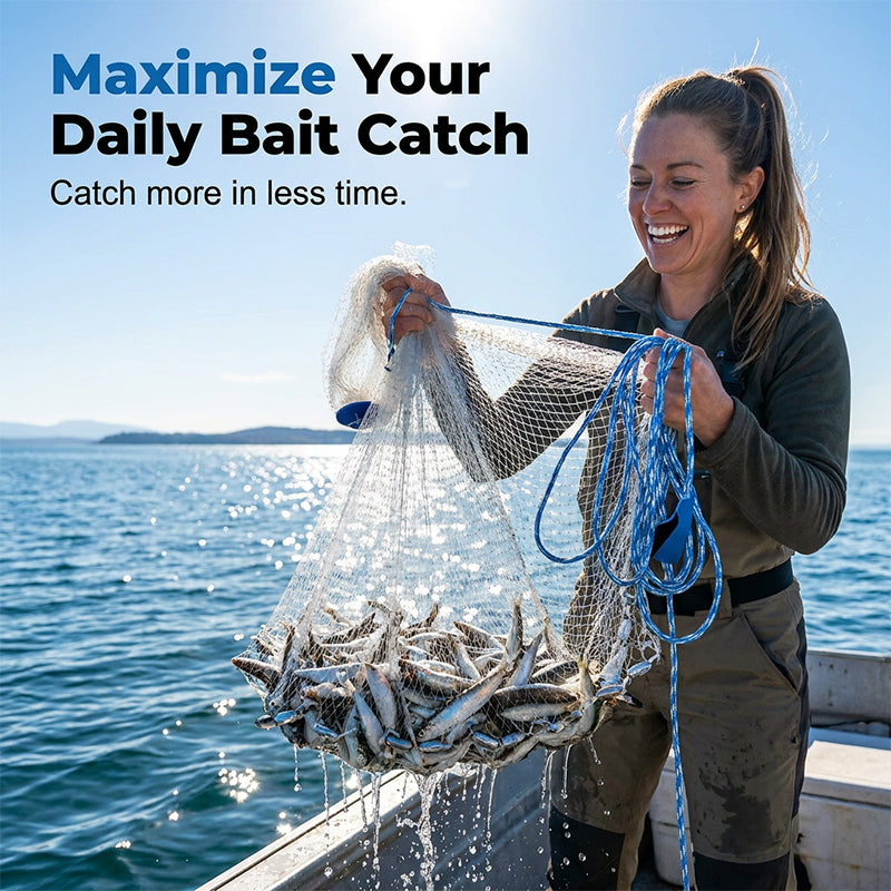 🎣 SCONTO DEL 50% A TEMPO LIMITATO! ✨ Rete da lancio facile da usare – Maglia resistente, affondamento rapido, versatile 🌊