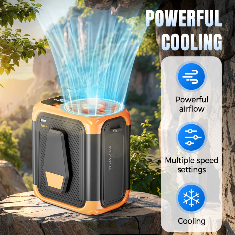 Ventilatore portatile multifunzionale per esterni