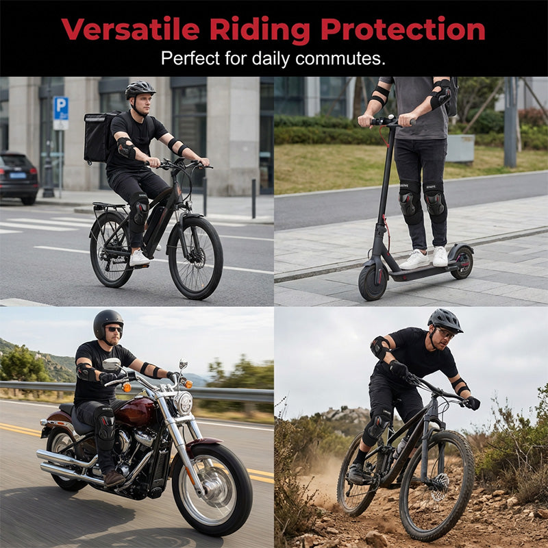 Set di protezioni per ginocchia e gomiti da moto