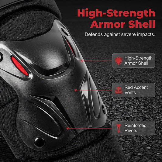 Set di protezioni per ginocchia e gomiti da moto