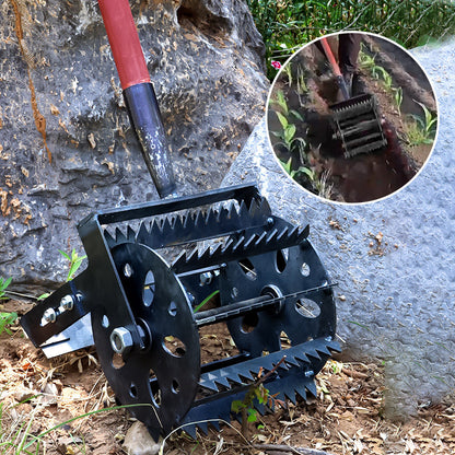 Testina Sarchiatore a Ruota Manuale per Erbacce da Giardino