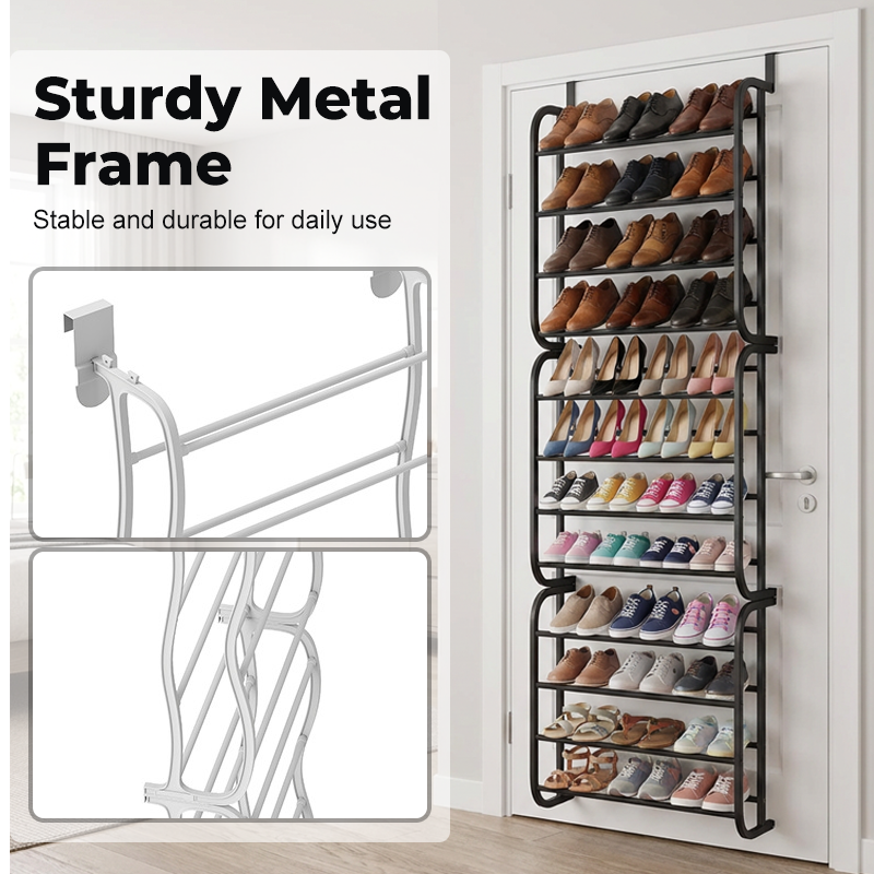 👟 Portascarpe da Porta – 24 tasche & installazione senza attrezzi – Adatto a porte standard, fino a 24 paia – perfetto per ingresso o armadio 🚪✨