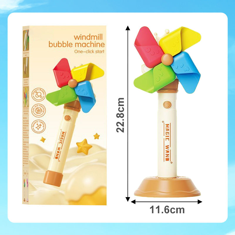 Automatic Pinwheel Bubble Wand with Light