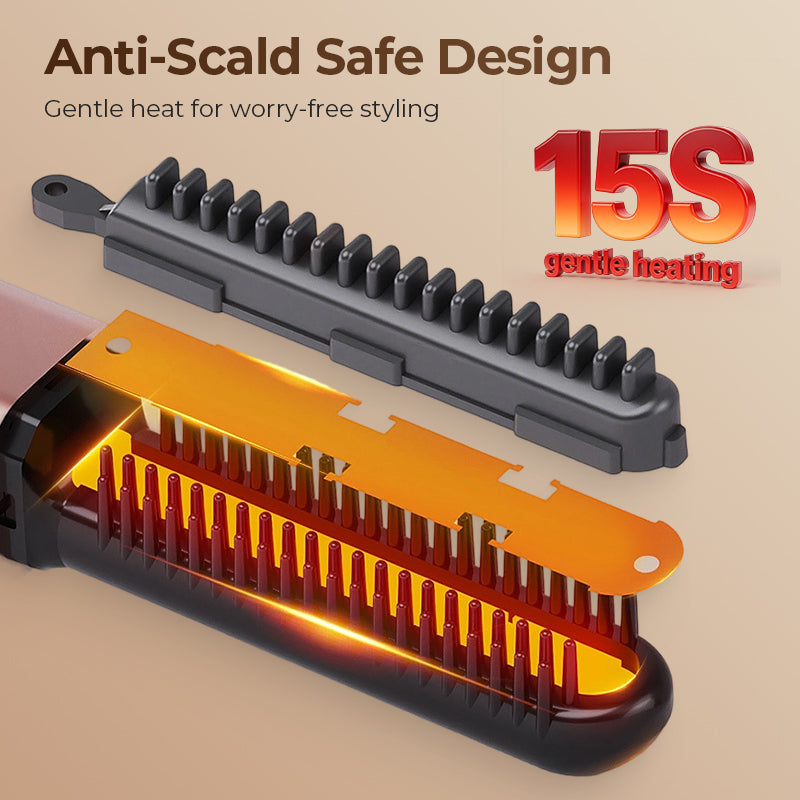 Pettine lisciante senza fili portatile per capelli