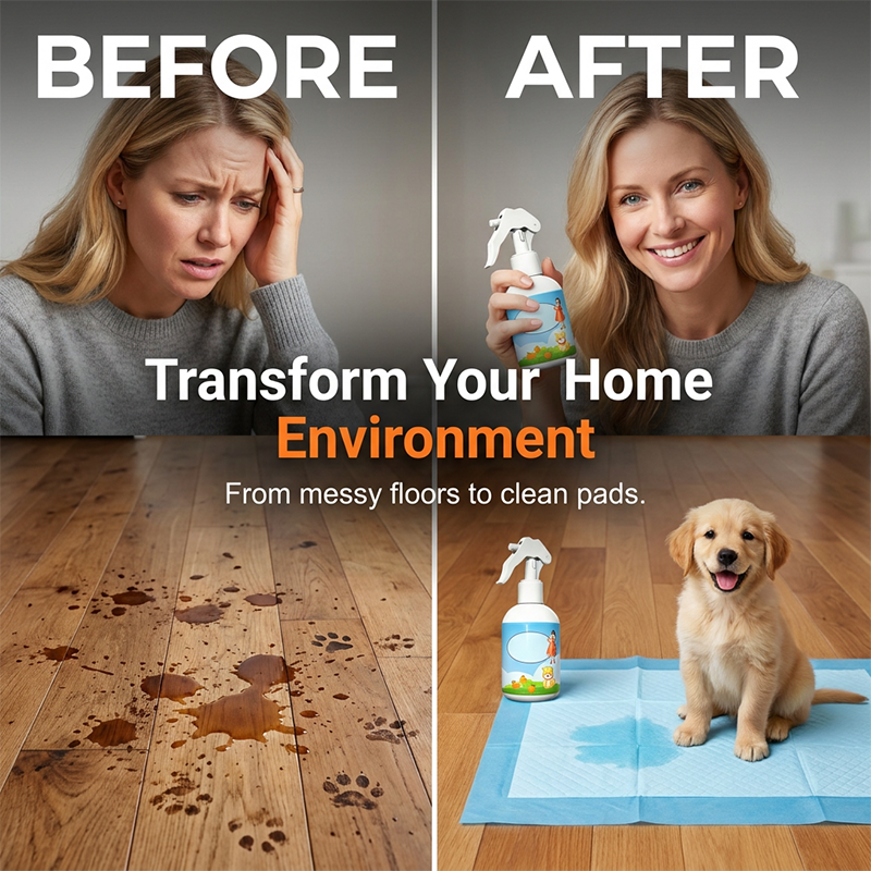 Spray per l'addestramento alla pulizia di cani e gatti