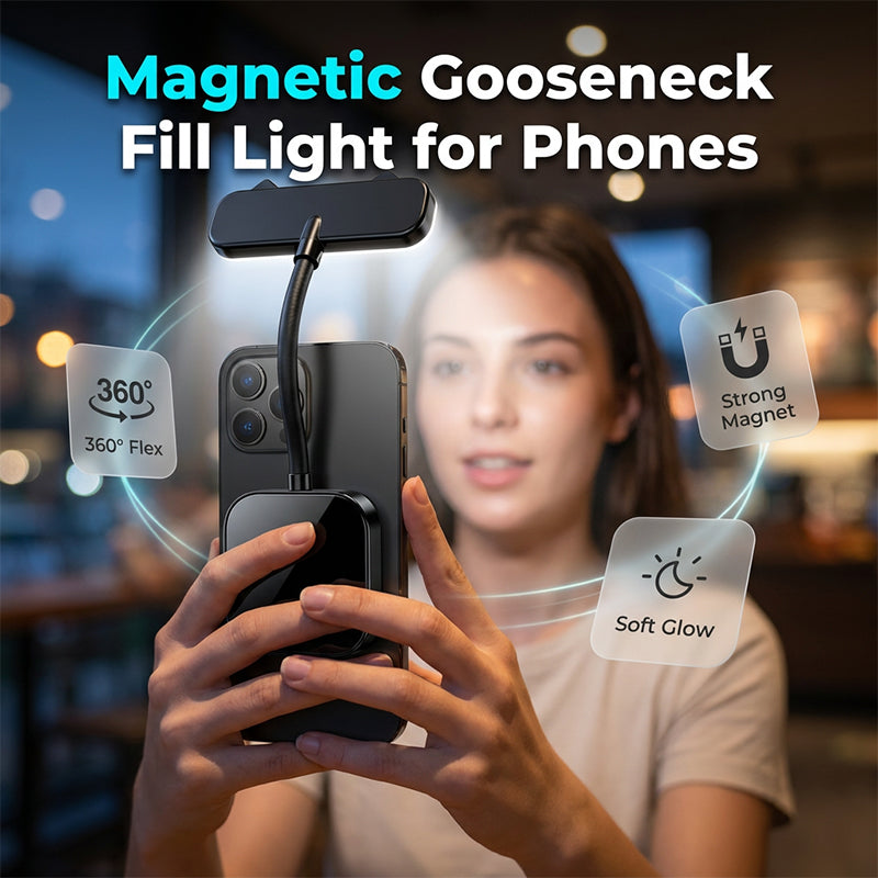 Magnetic Gooseneck Fill Light for Phones