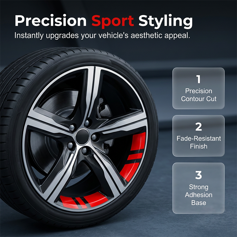 🚗✨ Adesivi riflettenti per cerchioni auto 🌟