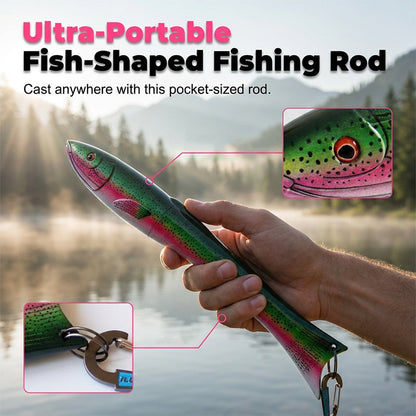 🔥Offerta speciale 2026: 50% di sconto!✨ Set canna da pesca telescopica e mulinello a forma di pesce