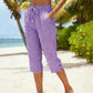 Pantaloni capri estivi da donna a quadri
