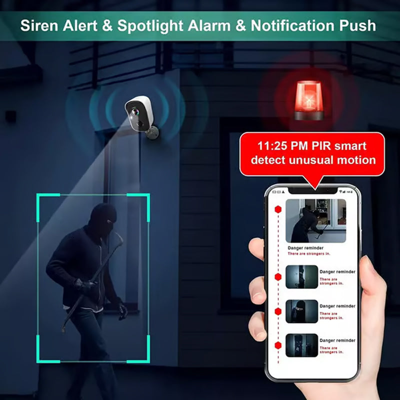 Telecamera di sicurezza domestica WiFi wireless da esterno 1080P