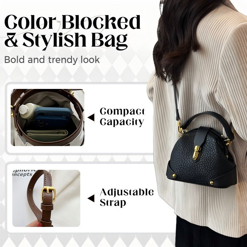 Borsa Elegante a Blocchi di Colore