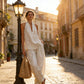 Set due pezzi da donna con scollo all'americana