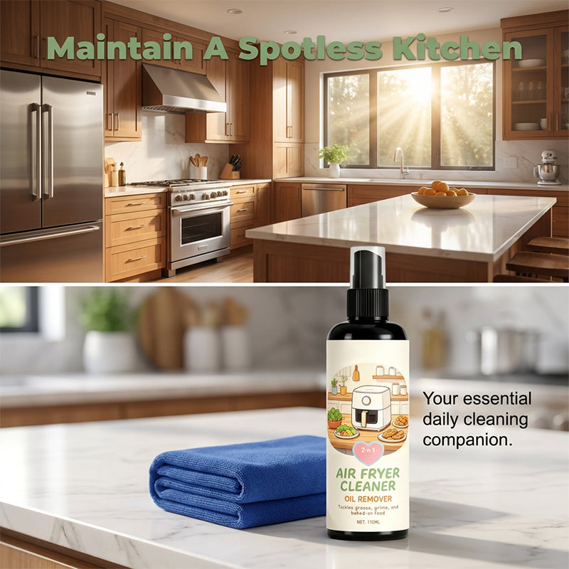 🥳OFFERTA 2026🥳💞50K+ VENDUTI!🔍✨ 50% DI SCONTO! Detergente 2 in 1 per Friggitrice ad Aria – Sgrassante e pulente, sicuro per rivestimenti antiaderenti. Spruzza e pulisci. Include asciugamano! 🧼💪