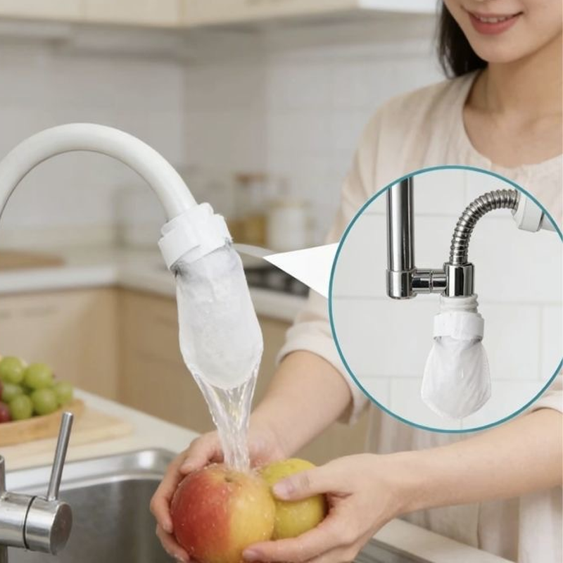 Filtro in Cotone Anti-Schizzo per Rubinetto da Cucina – Rimozione Sedimenti e Ruggine