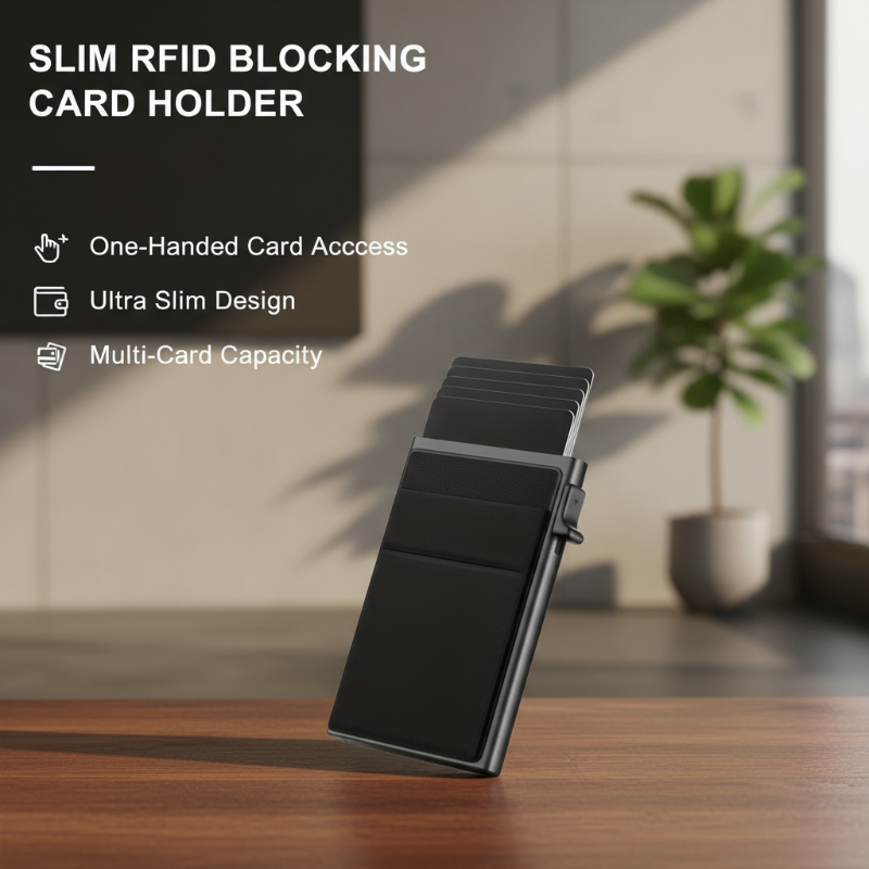 Portafoglio Porta Carte Sottile Pop-Up con Blocco RFID