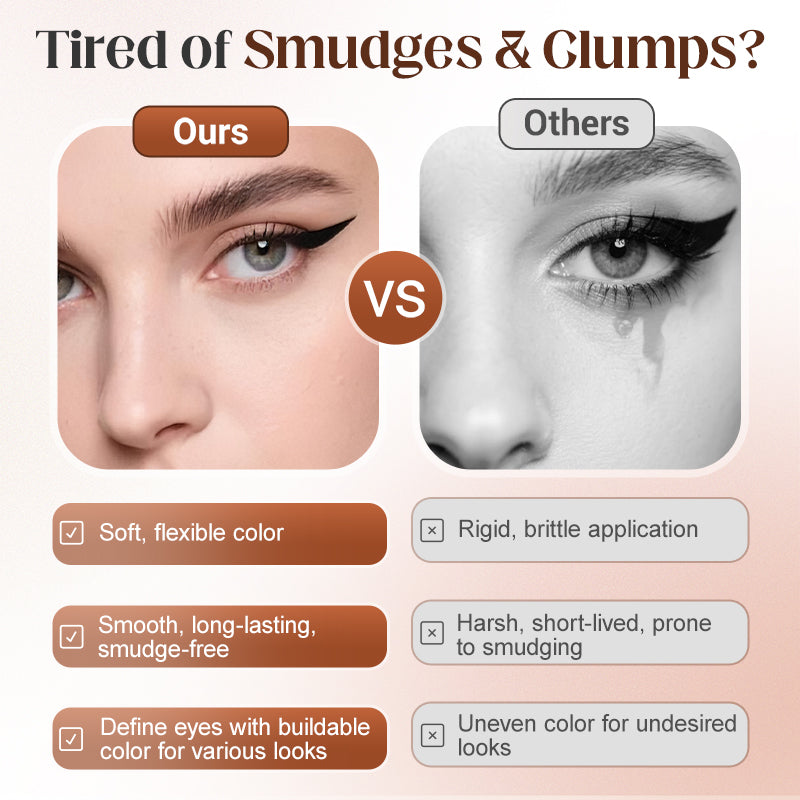 Eyeliner e timbro per ciglia impermeabili 2 in 1
