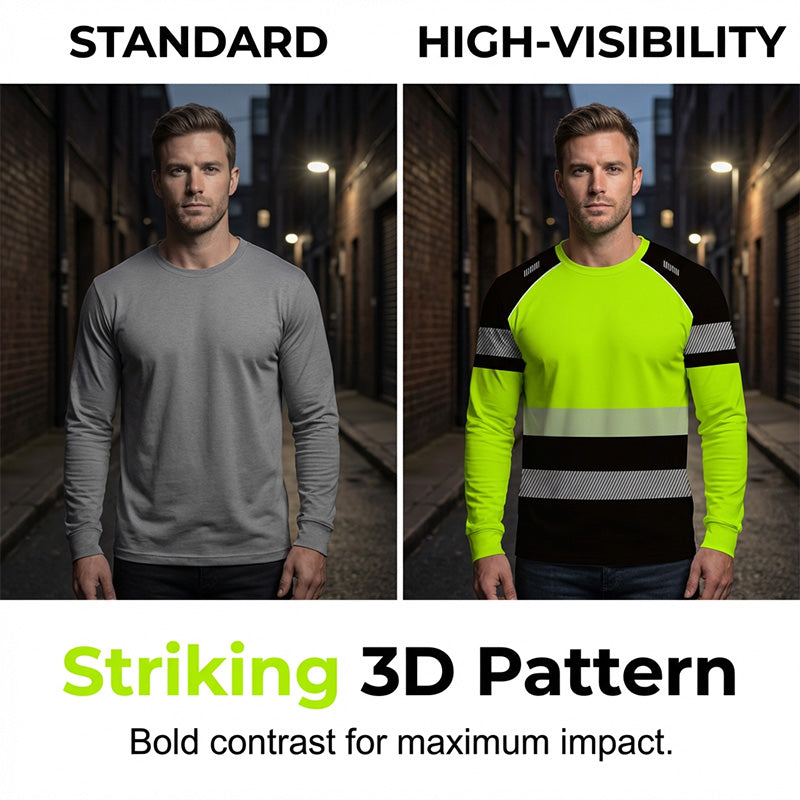 👕 50% RABATT! 🏃‍♂️ Sportslig herre langerms – Fukttransporterende & med diskré trykk – Perfekt til aktive dager, jogging eller fritid – pustende og behagelig 🌿