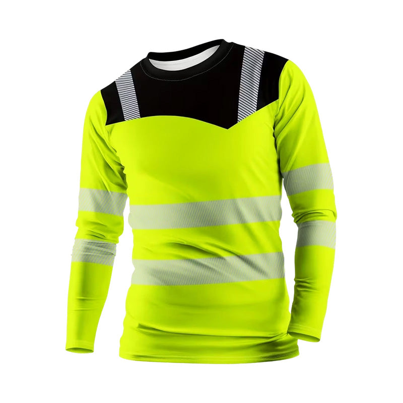 👕 50% RABATT! 🏃‍♂️ Sportslig herre langerms – Fukttransporterende & med diskré trykk – Perfekt til aktive dager, jogging eller fritid – pustende og behagelig 🌿