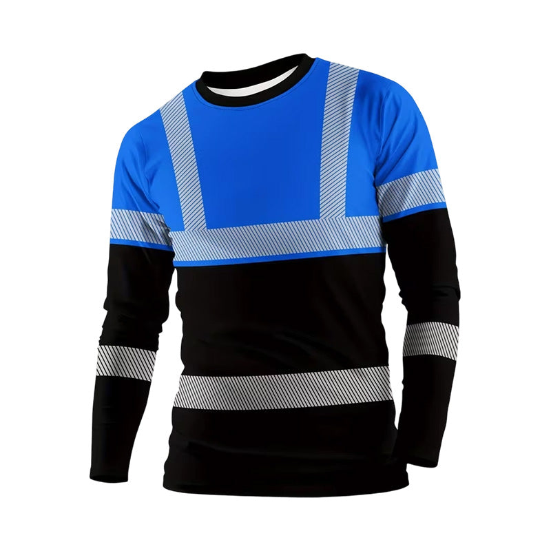 👕 50% RABATT! 🏃‍♂️ Sportslig herre langerms – Fukttransporterende & med diskré trykk – Perfekt til aktive dager, jogging eller fritid – pustende og behagelig 🌿