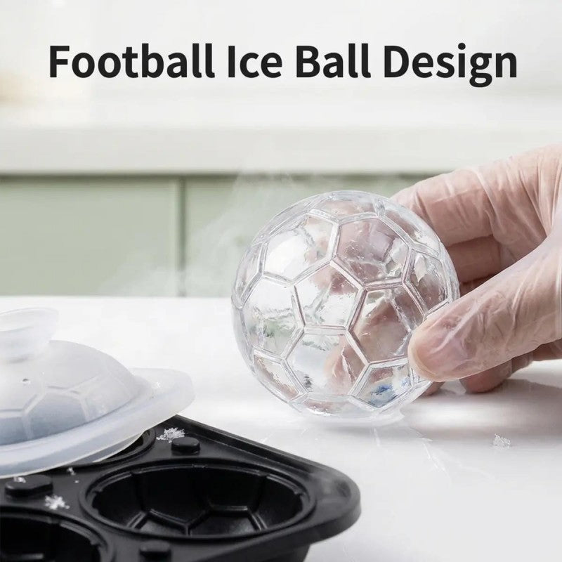 🔥 Stampo in silicone per cubetti di ghiaccio a forma di pallone da calcio – cubetti perfetti per i drink estivi 🧊⚽✨