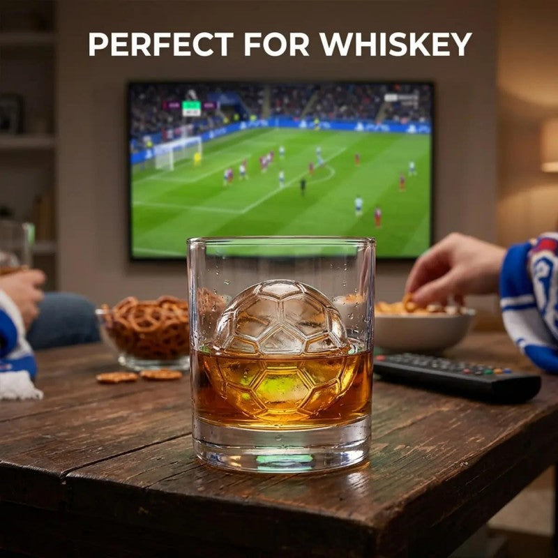 🔥 Stampo in silicone per cubetti di ghiaccio a forma di pallone da calcio – cubetti perfetti per i drink estivi 🧊⚽✨