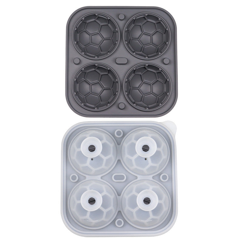 🔥 Stampo in silicone per cubetti di ghiaccio a forma di pallone da calcio – cubetti perfetti per i drink estivi 🧊⚽✨