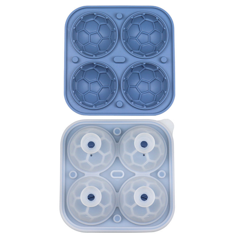 🔥 Stampo in silicone per cubetti di ghiaccio a forma di pallone da calcio – cubetti perfetti per i drink estivi 🧊⚽✨
