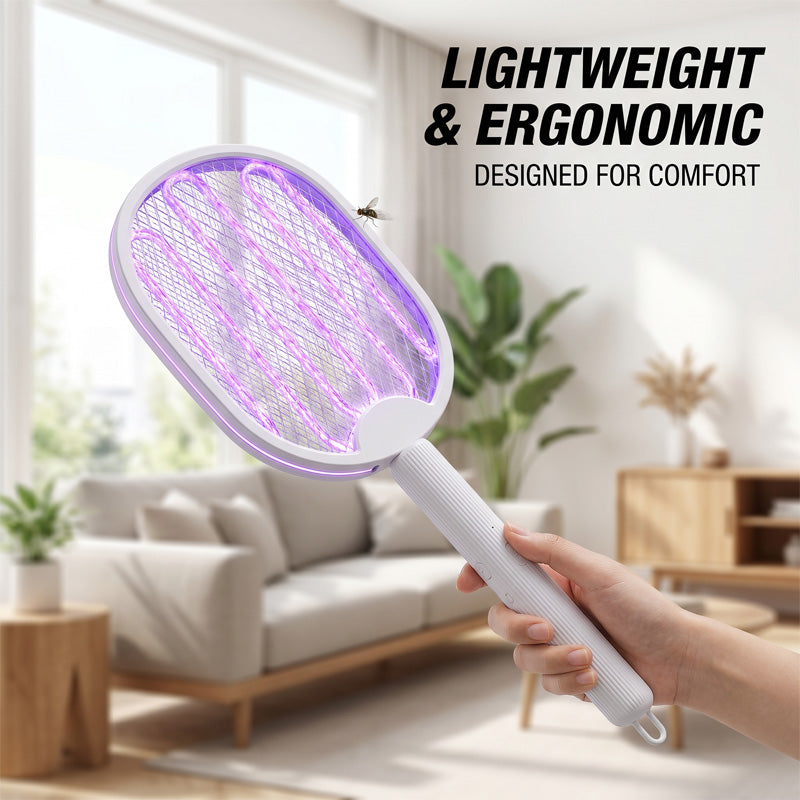 🥳OFFERTA IMPERDIBILE 2026🥳💞OLTRE 50.000 VENDUTI!🦟⚡ SCONTO DEL 50%! Racchetta antizanzare pieghevole 2 in 1: scossa manuale + trappola automatica UV.