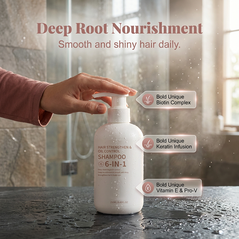 Shampoo Rinforzante per Capelli e Controllo del Sebo