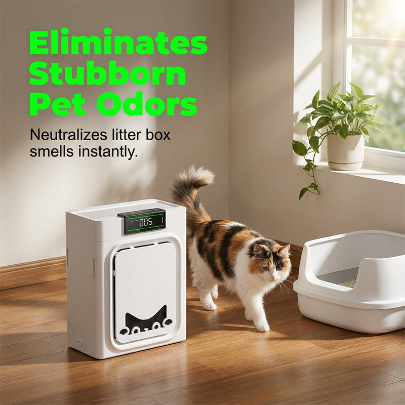 Purificatore d'Aria per Animali – Cattura Peli & Forfora, Doppio HEPA, Filtro Lavabile, Design Compatto, 2 Pack a Scelta