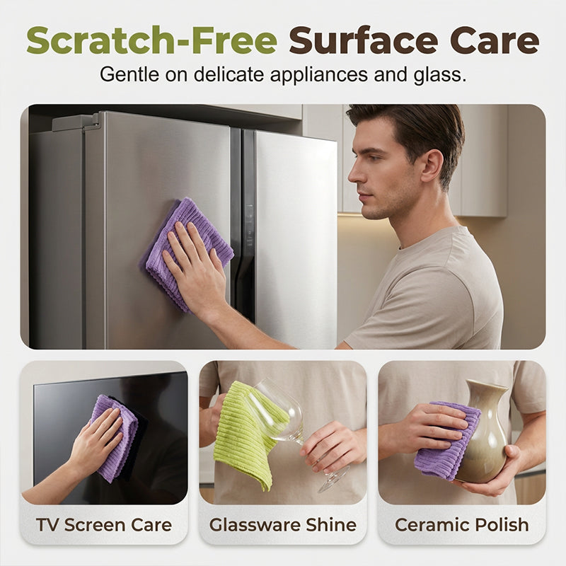 🧼50% OFF HOT SALE 50K+ Sold! ✨Multipurpose Tear-Off Reusable Cleaning Cloth Roll, Pre-Cut Absorbent Microfiber Wipes for Kitchen Bathroom Household Cleaning