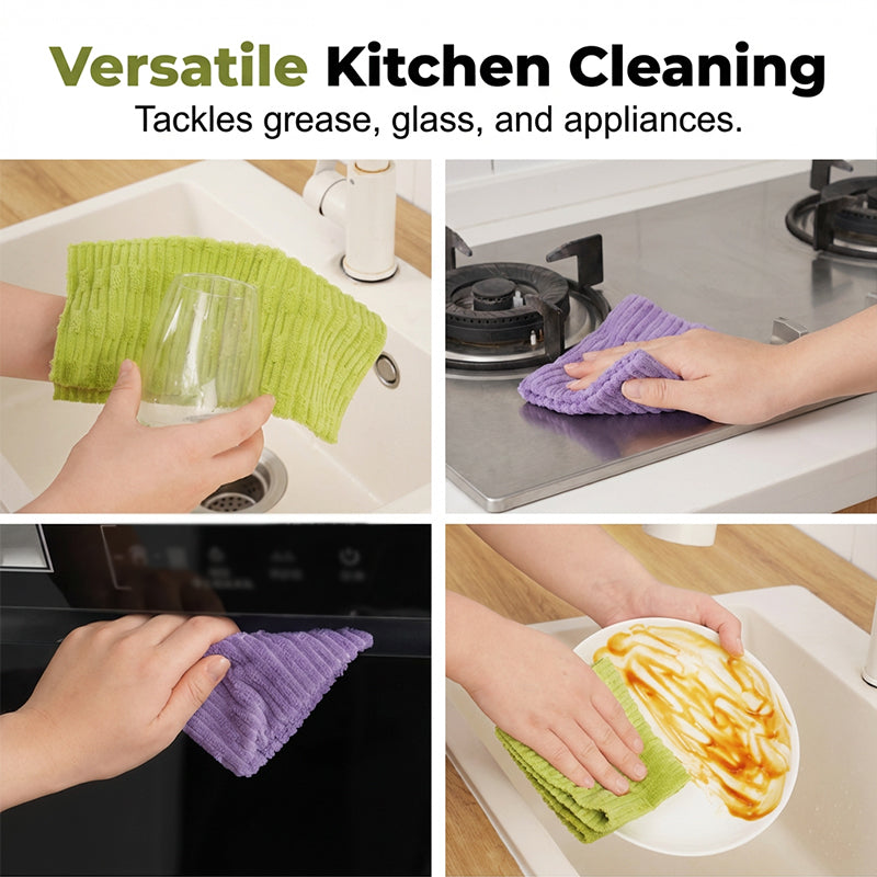 🧼50% OFF HOT SALE 50K+ Sold! ✨Multipurpose Tear-Off Reusable Cleaning Cloth Roll, Pre-Cut Absorbent Microfiber Wipes for Kitchen Bathroom Household Cleaning