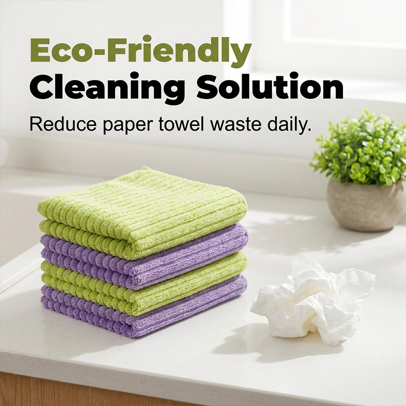🧼50% OFF HOT SALE 50K+ Sold! ✨Multipurpose Tear-Off Reusable Cleaning Cloth Roll, Pre-Cut Absorbent Microfiber Wipes for Kitchen Bathroom Household Cleaning
