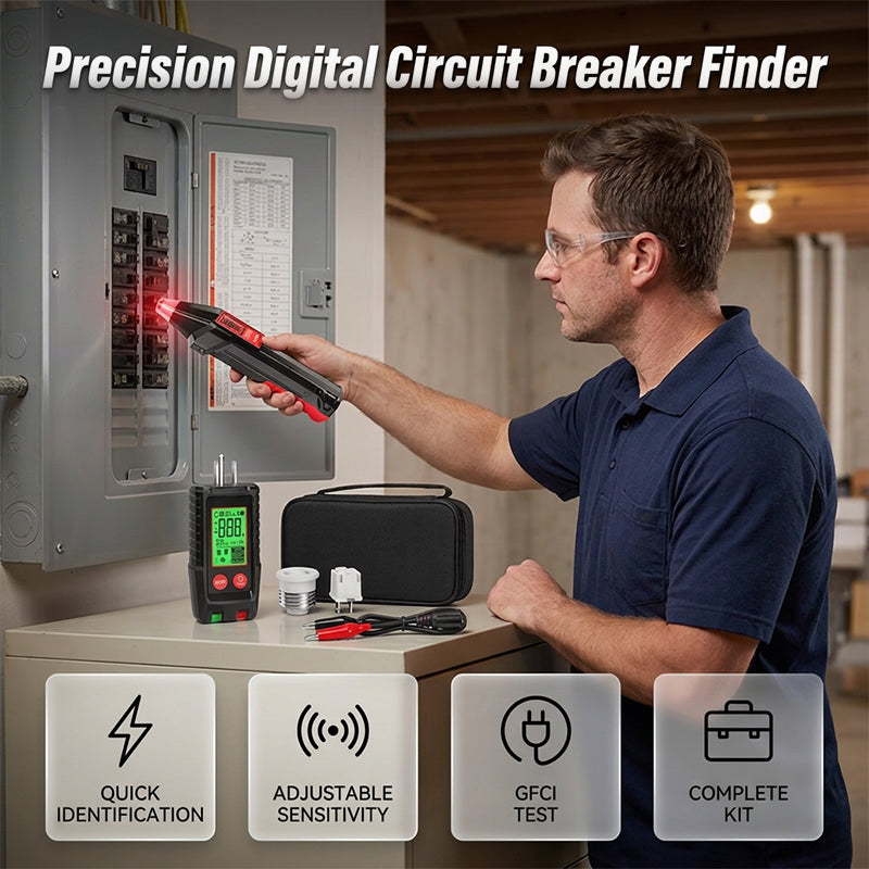 🔌 50% DI SCONTO! ⚡ Cercacircuiti Digitale & Tester per Prese – Trova fusibili e testa le prese in secondi – Sicuro e preciso per il fai-da-te 🛠️