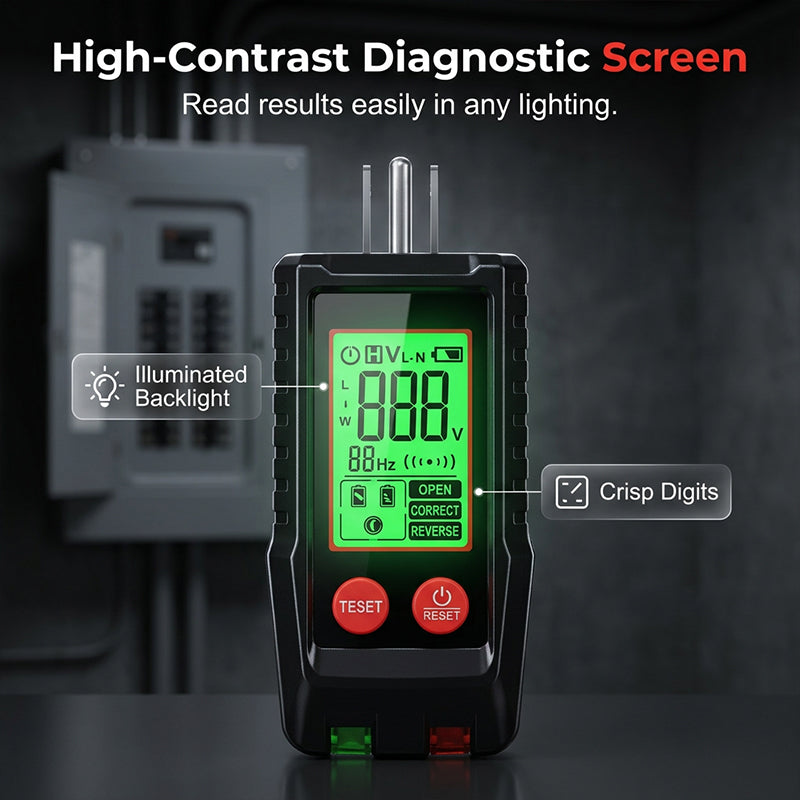 🔌 50% DI SCONTO! ⚡ Cercacircuiti Digitale & Tester per Prese – Trova fusibili e testa le prese in secondi – Sicuro e preciso per il fai-da-te 🛠️