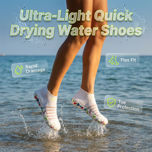 🌊 OFFERTA LIMITATA 50% DI SCONTO! ✨ Scarpe Acquatiche Unisex Traspiranti – Tomaia in Mesh, Fori di Drenaggio, Suola Antiscivolo 🏖️