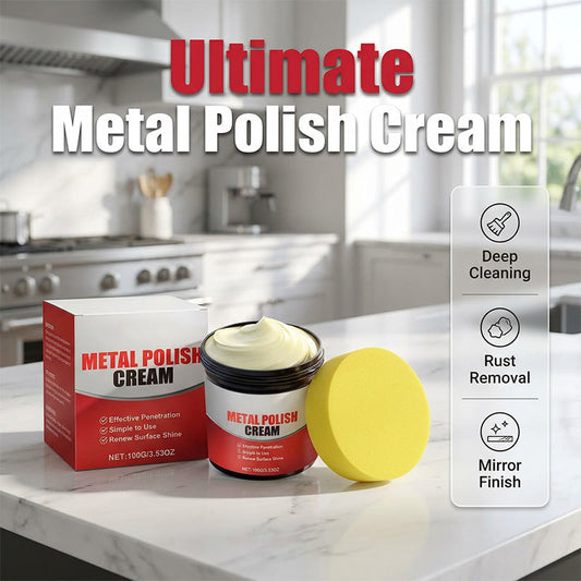 Crema Lucidante per Metalli per la Pulizia della Cucina e la Rimozione delle Macchie