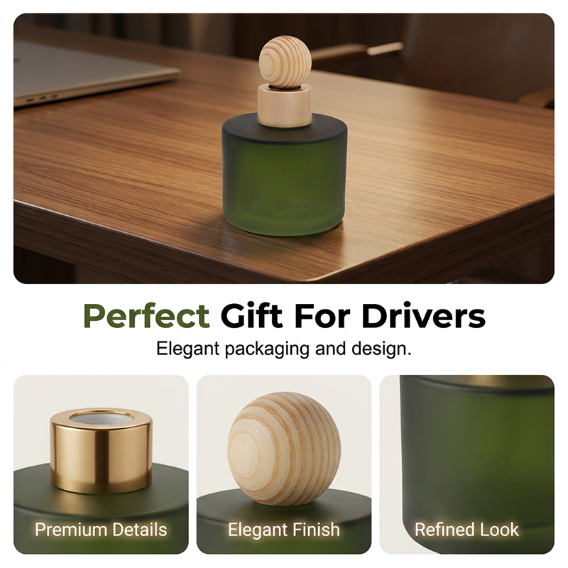 Profumo per Auto con Sfera Diffusore in Legno Naturale