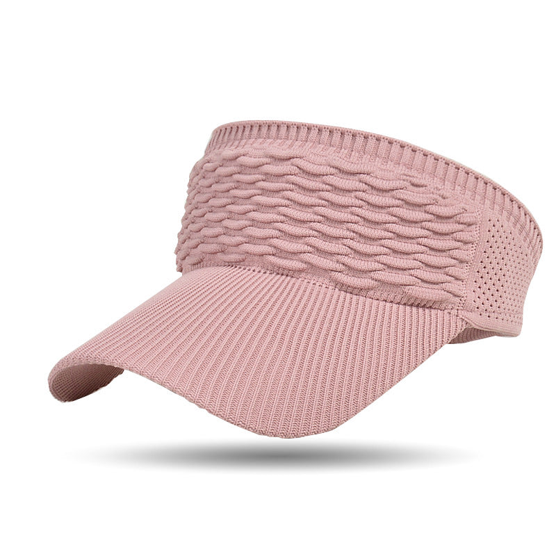 Cappello con visiera parasole in maglia traspirante da donna