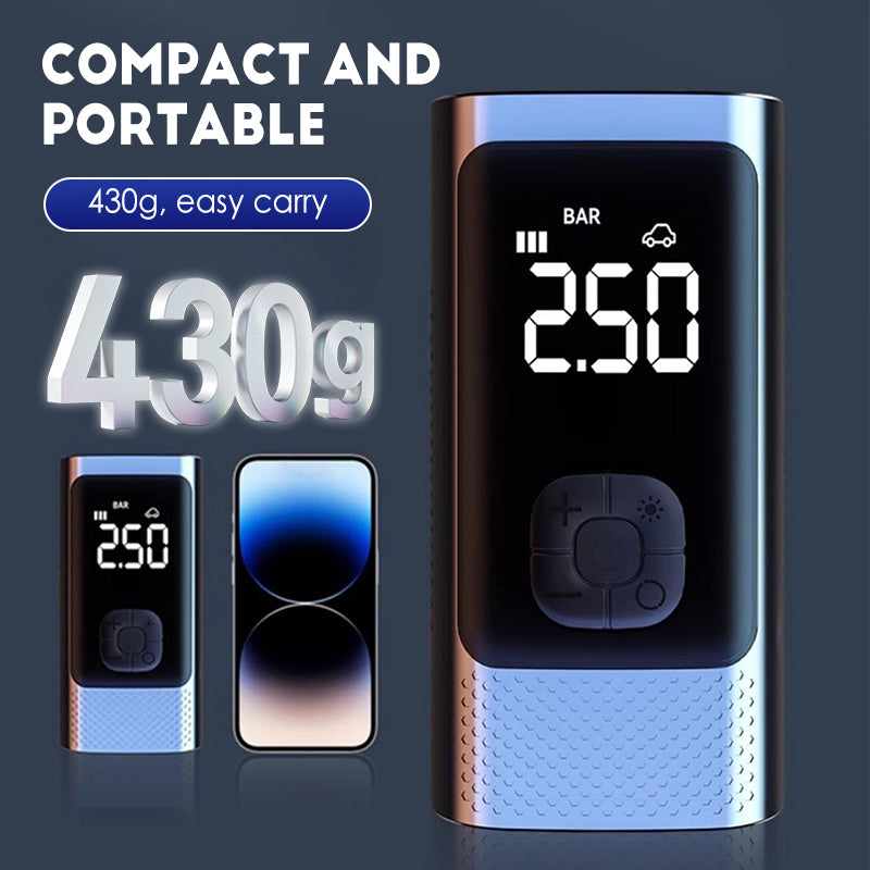 Pompa d'aria portatile senza fili per auto con luce LED