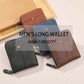 Portafoglio uomo bifold in pelle PU con chiusura zip integrale